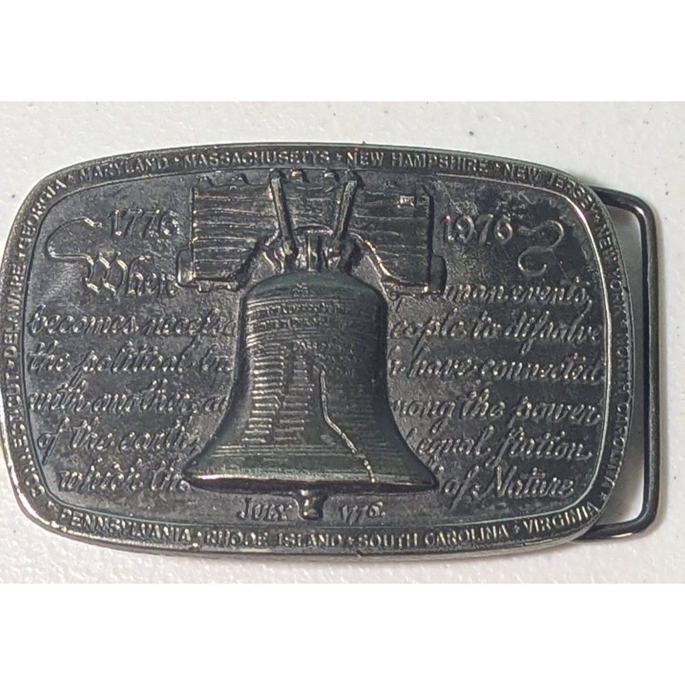 James Lind 1975 Wyoming Studio Art Works Liberty Bell Belt Buckle Vintage‎